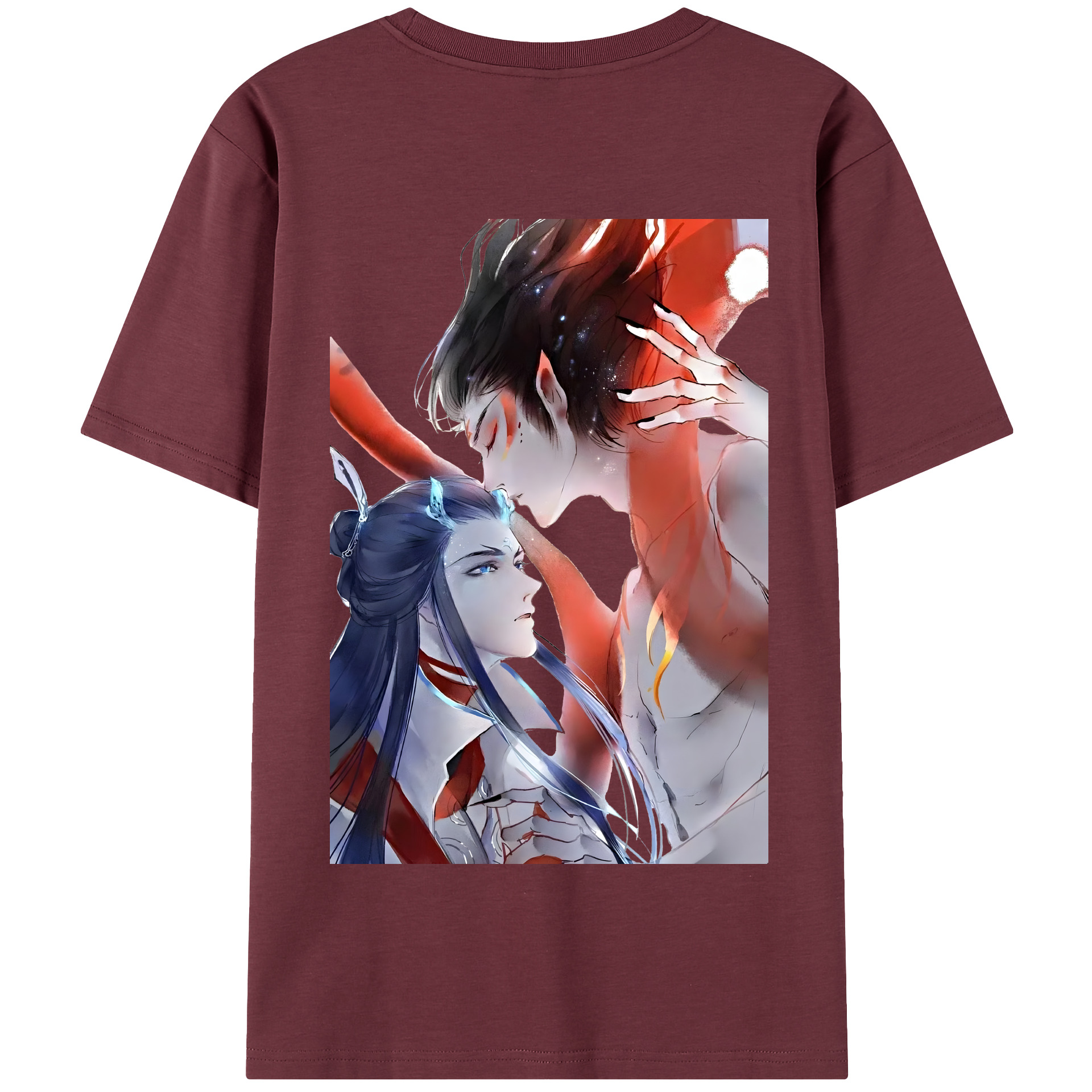 （画像用） Ne Zha 2 ナタ 魔童の大暴れ 綿100％半袖Tシャツ（背面プリント）